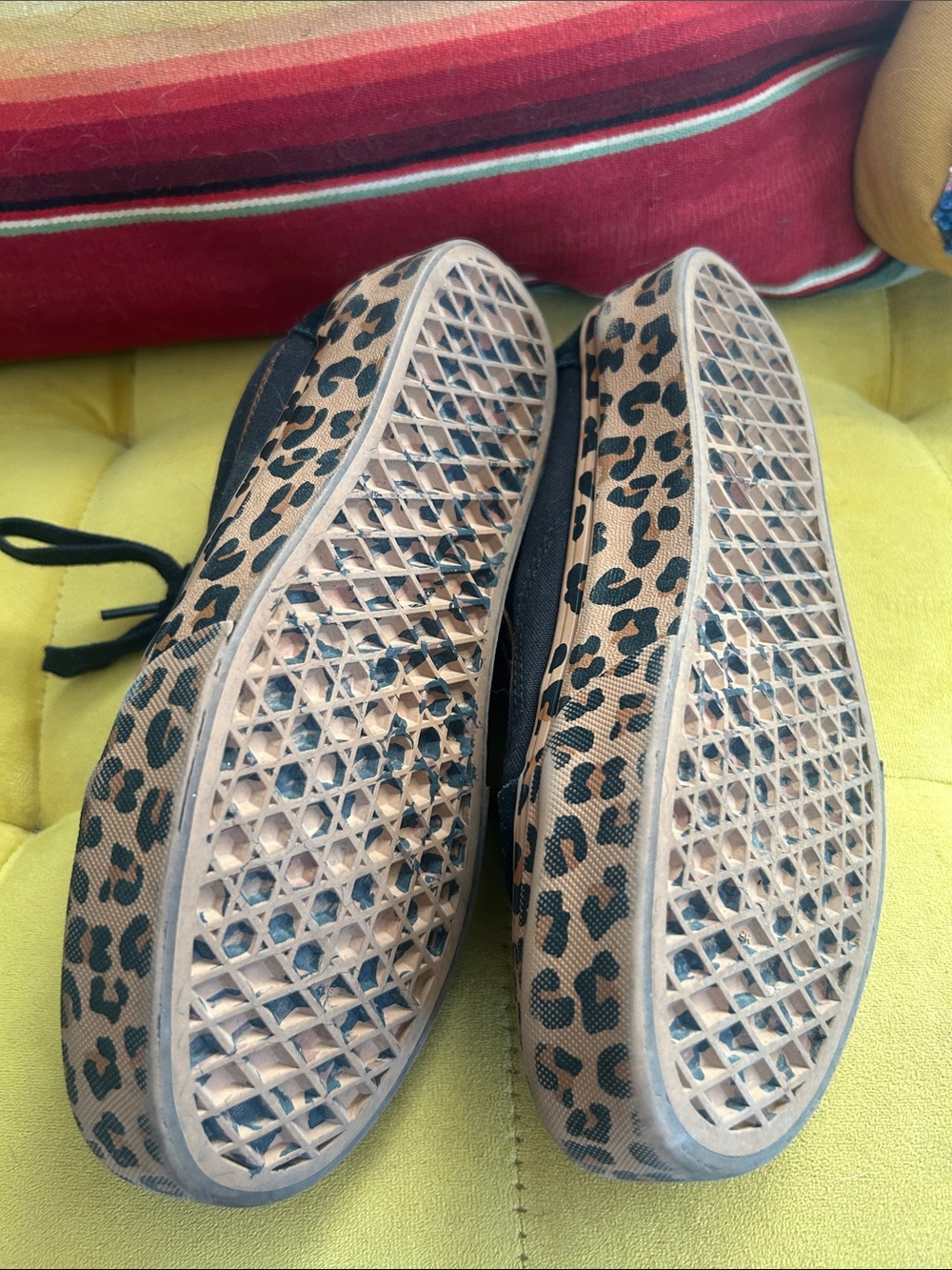 Vans Black Low-Top Sneakers with Leopard-Print Platform - Picture 6 of 6